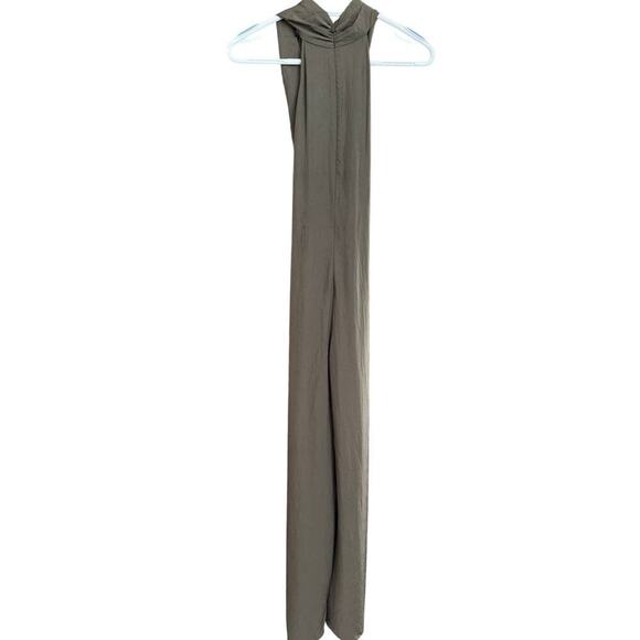 Theory Halter-neck Jumpsuit in Willow Olive Green Size 2 $395 retail - Picture 7 of 11